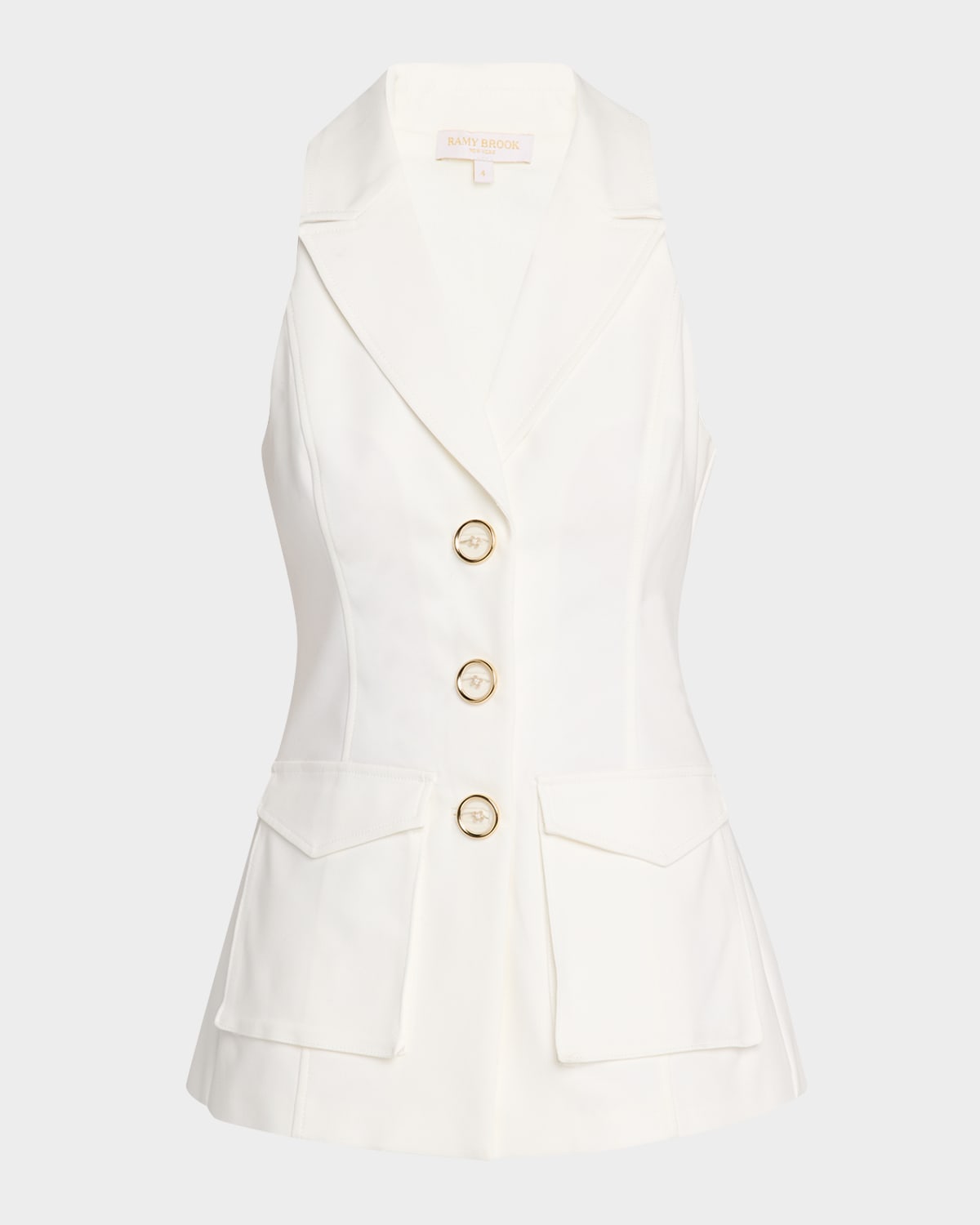 RAMY BROOK LISA BUTTON-FRONT VEST 