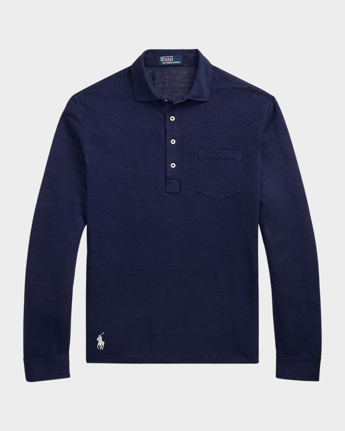 Polo Ralph Lauren Men's Linen Mesh Polo Shirt In Navy