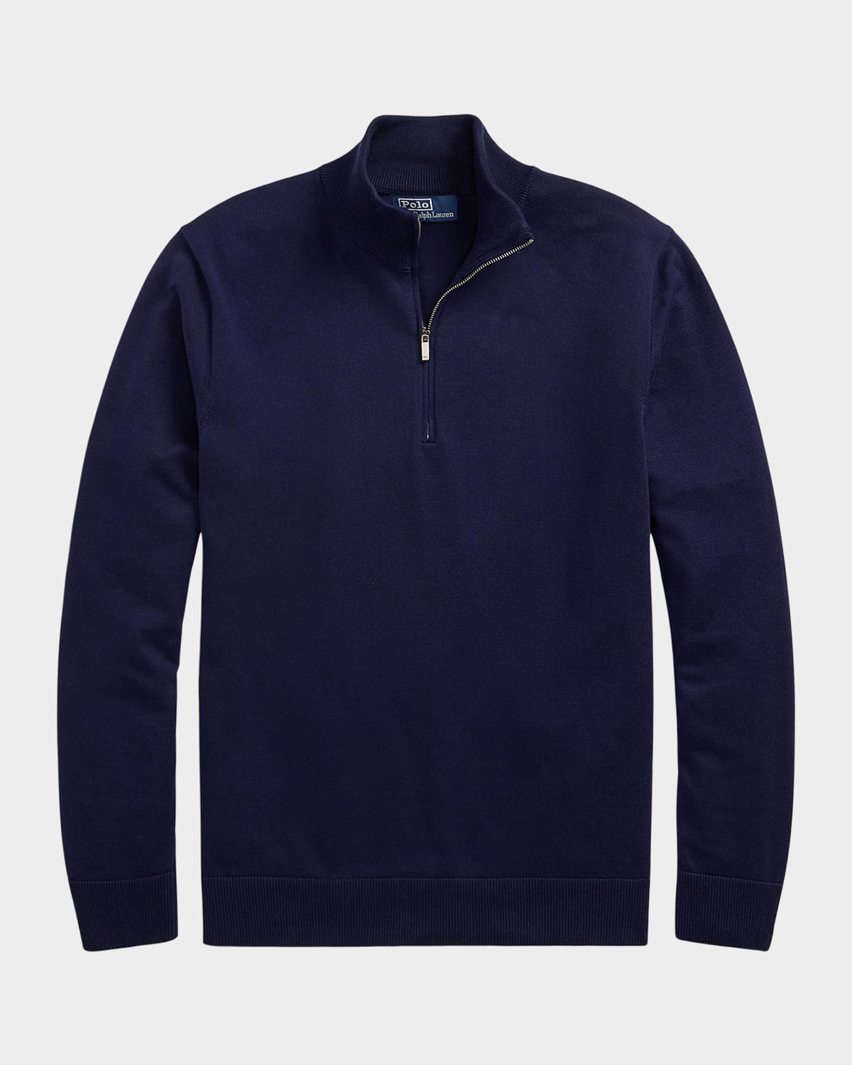 ★★POLO RALPH LAUREN★★ Cotton Quarter Zipper Sweater Blue Polo Ralph Lauren Men's Cotton 1/4 Zip Sweater Blue Orbit XX