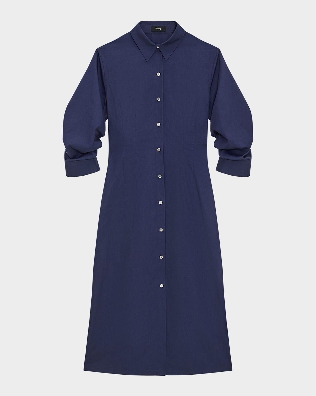 Theory Linen Blend Shirtdress In Nctrn Way