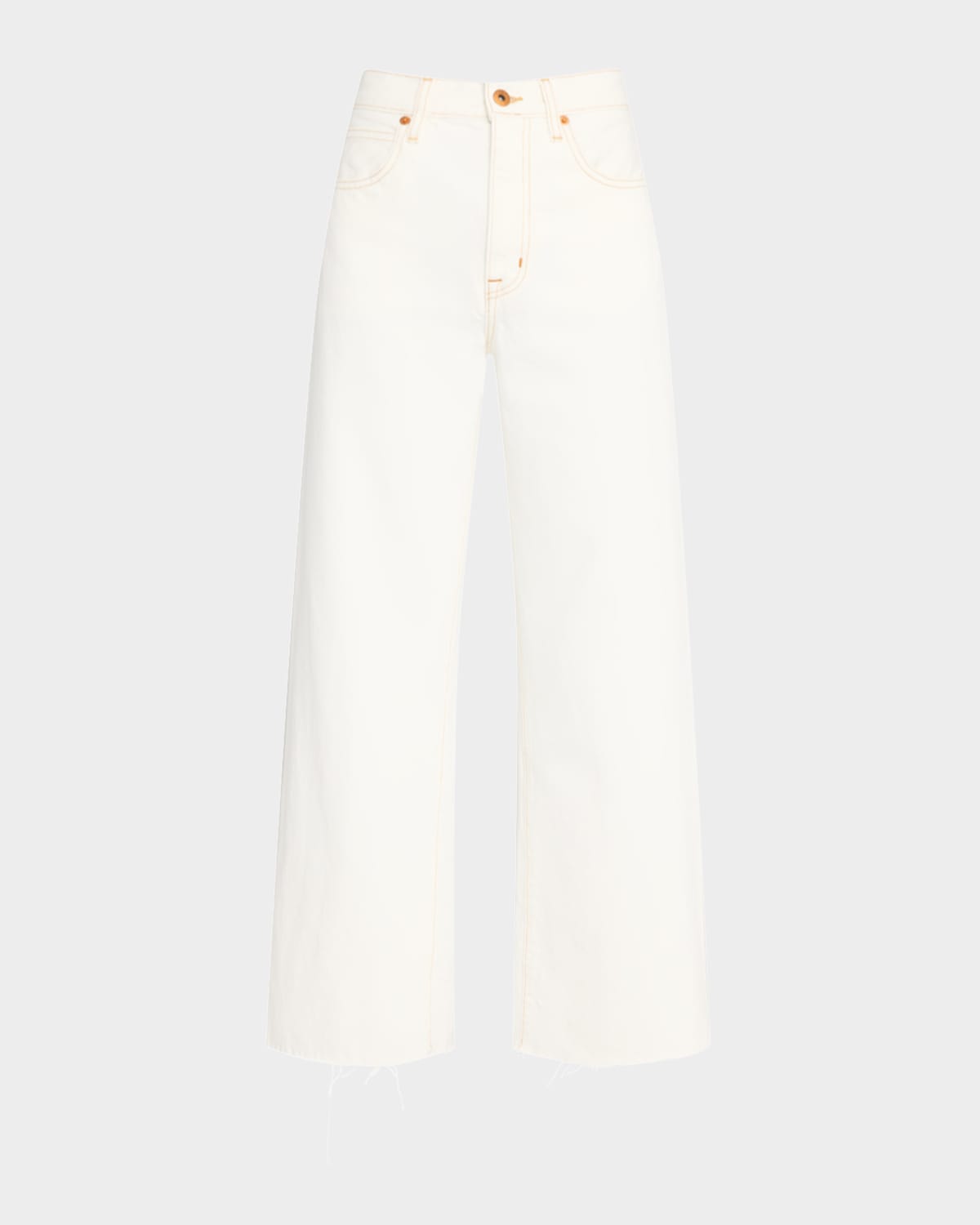 Shop Slvrlake Grace Crop Wide-leg Jeans In Natural White