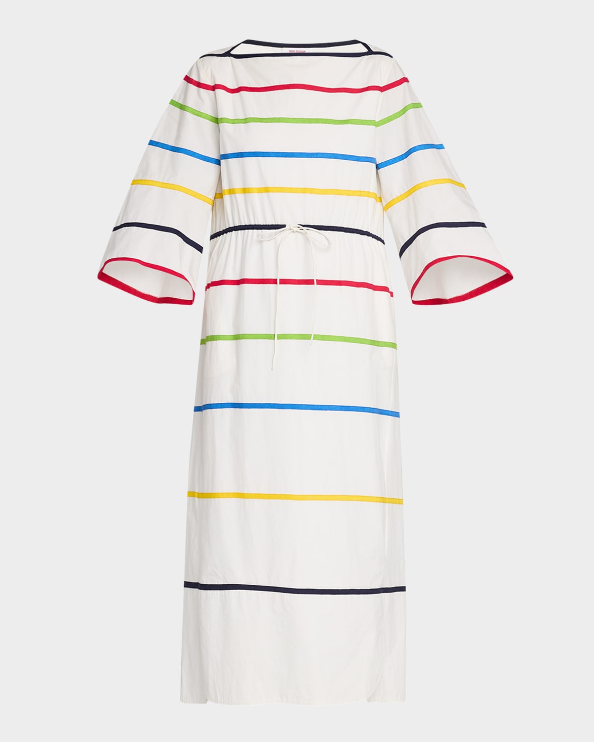 Shop Rosie Assoulin Ribbon Striped Midi Caftan Dress