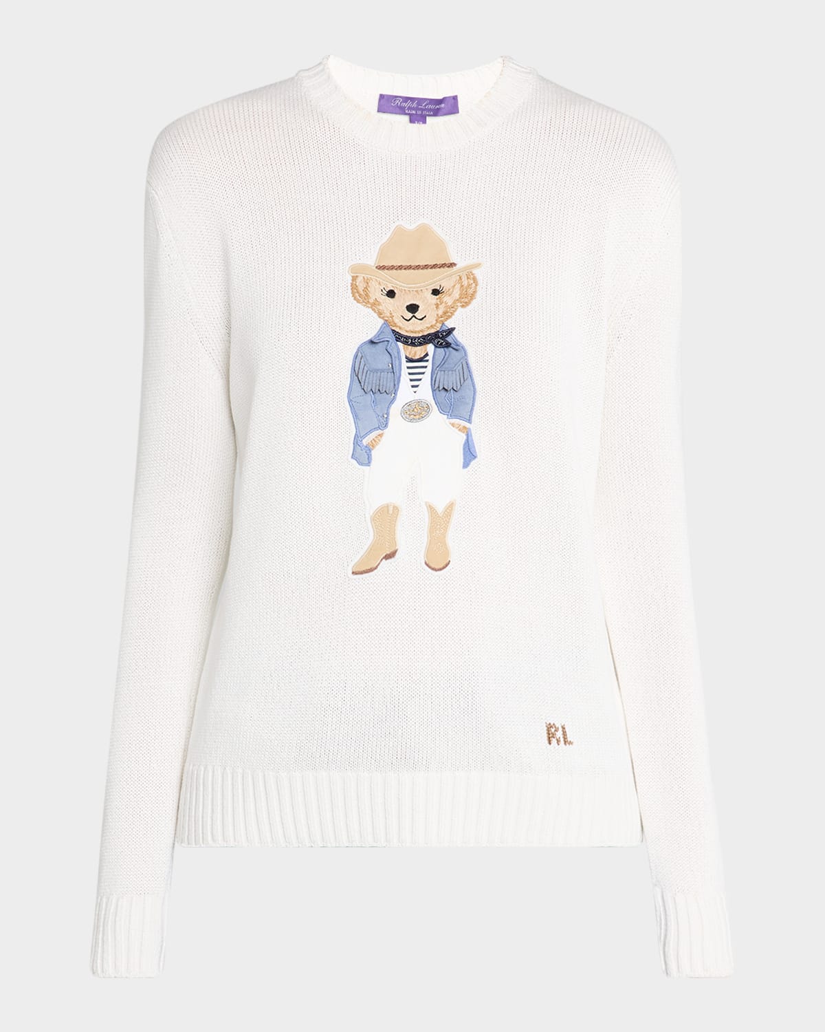 Hamptons Spring Polo Bear Silk Sweater