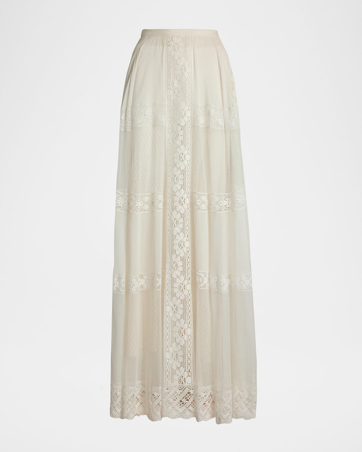 Malti Embroidered Voile Maxi Skirt