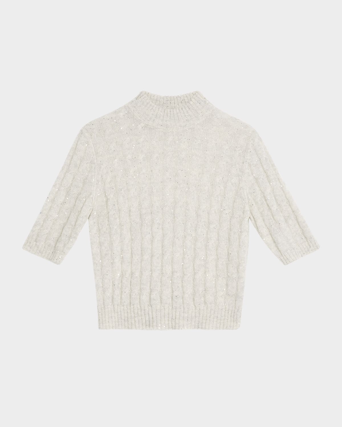 Brunello Cucinelli Glam Cable-knit Mohair Sweater In Multi