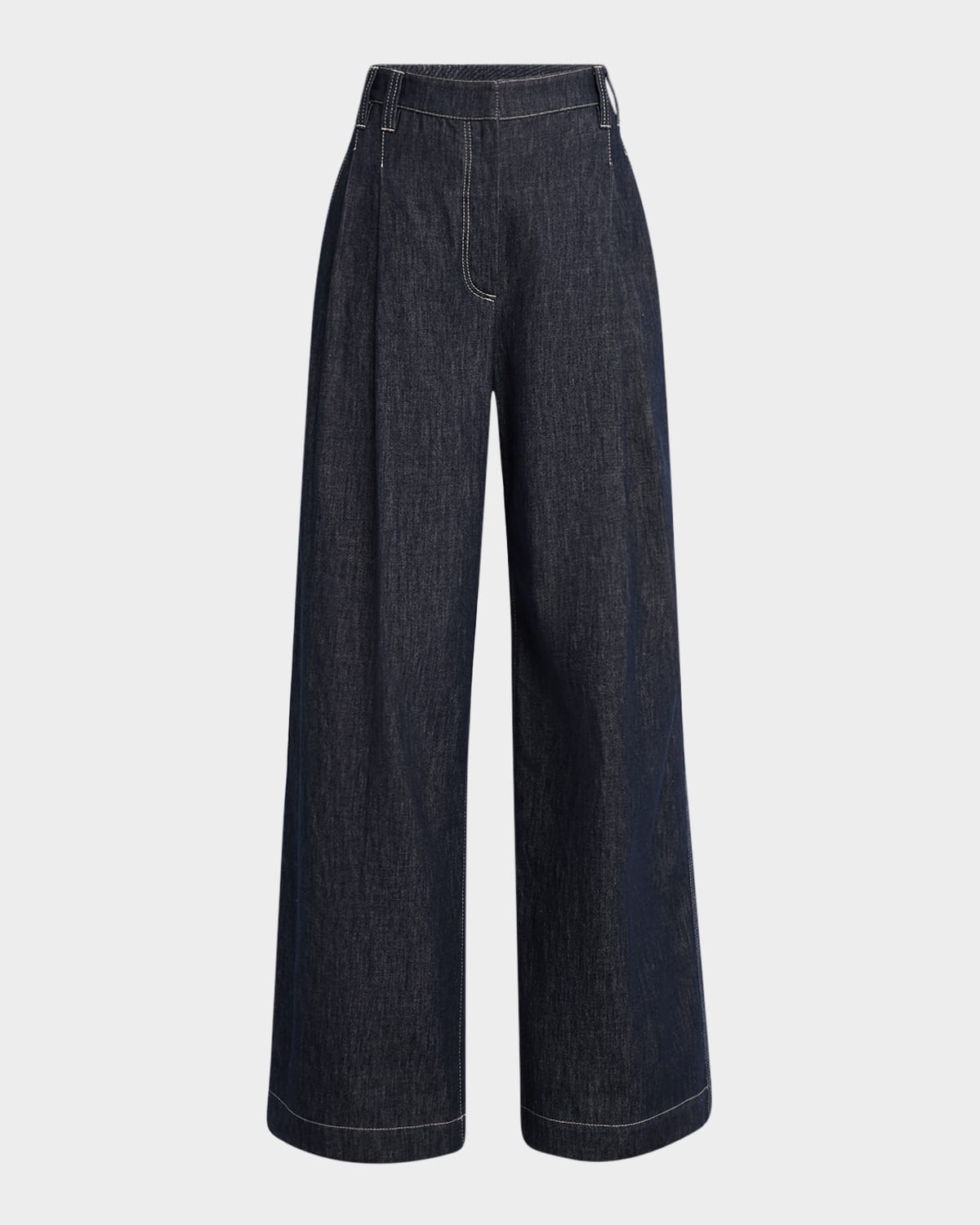 Brunello Cucinelli Double-pleated Wide-leg Jeans