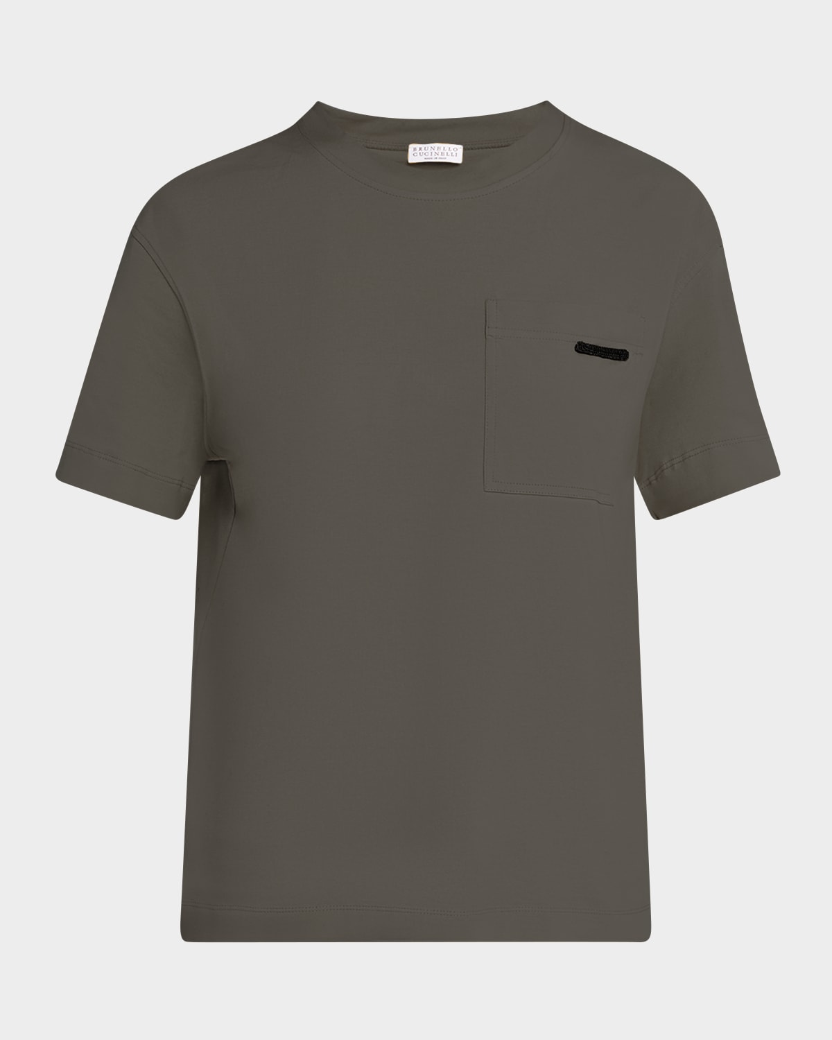 Brunello Cucinelli Crewneck T-shirt With Monili Pocket