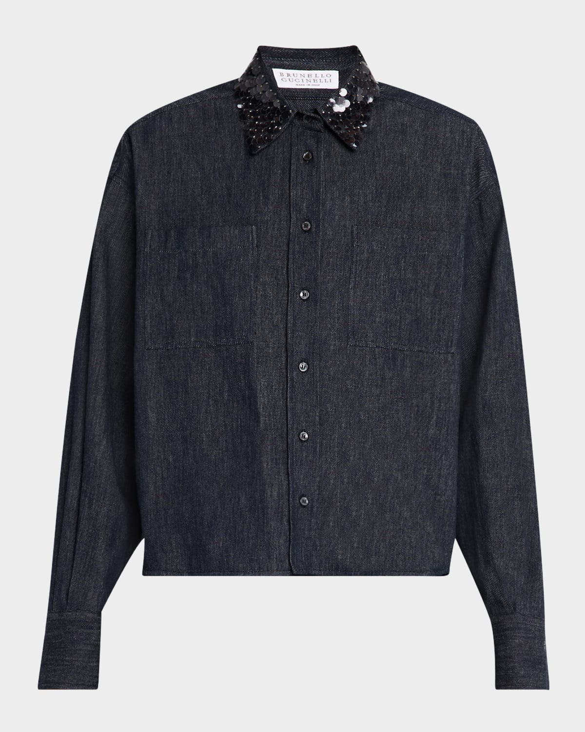 Brunello Cucinelli Sequin-collar Blouse