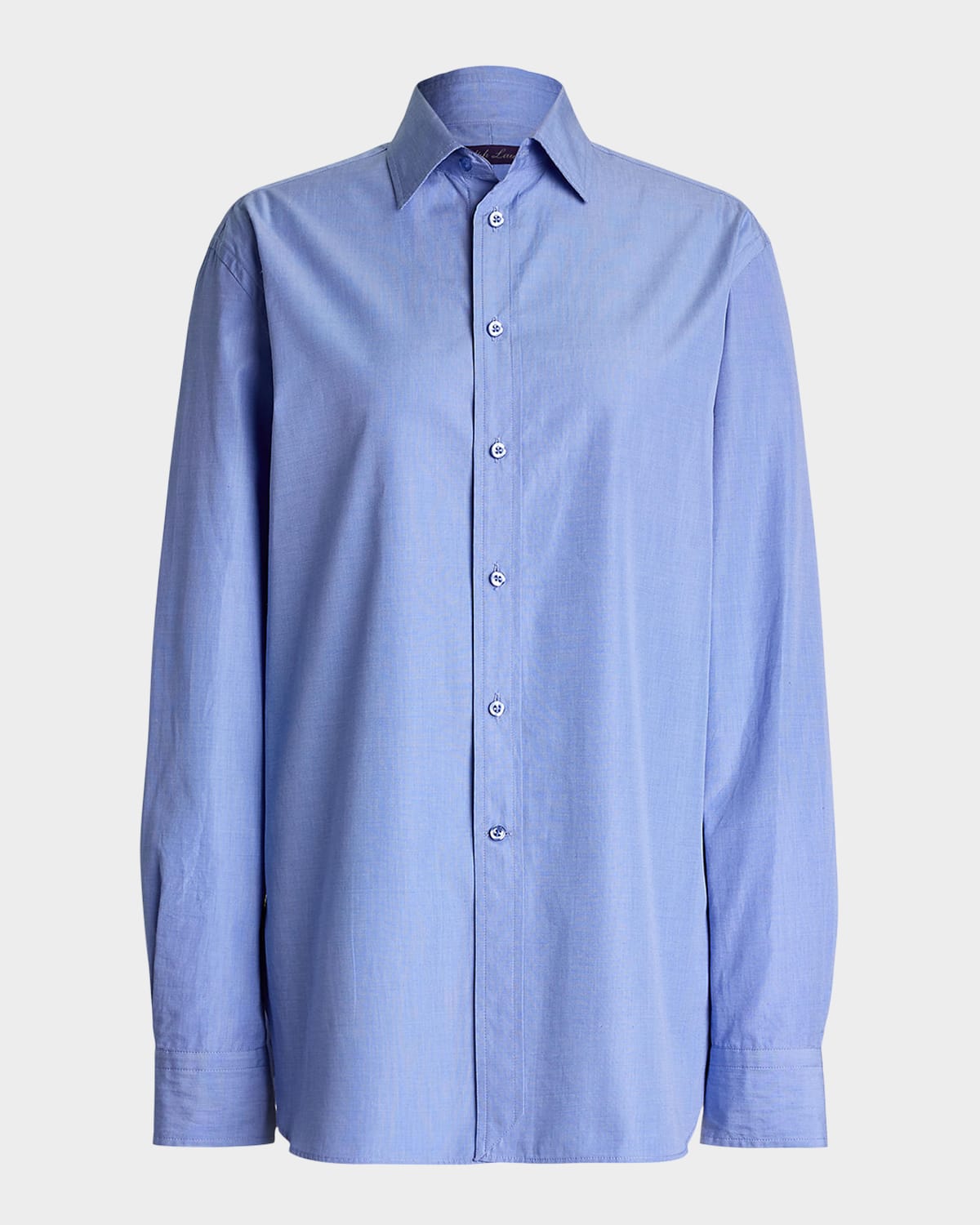 POLO RALPH LAUREN ADRIEN END ON END COTTON BUTTON-DOWN SHIRT 