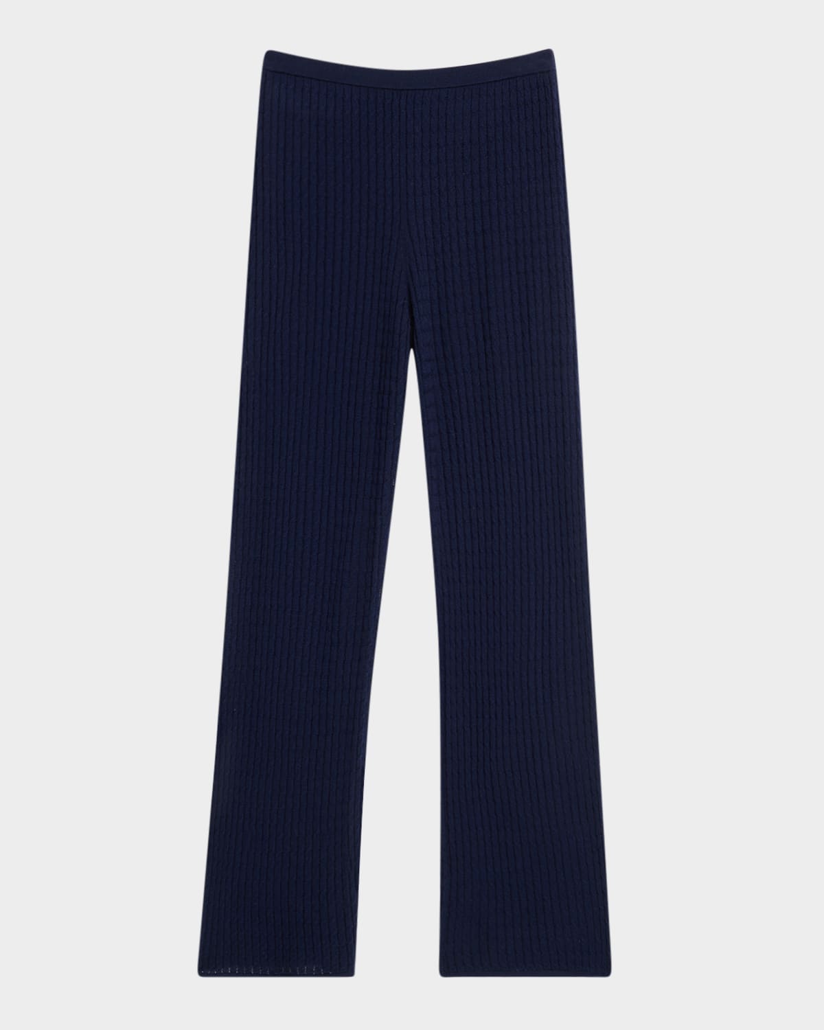 Naadam Fine Pointelle Cable-knit Pants