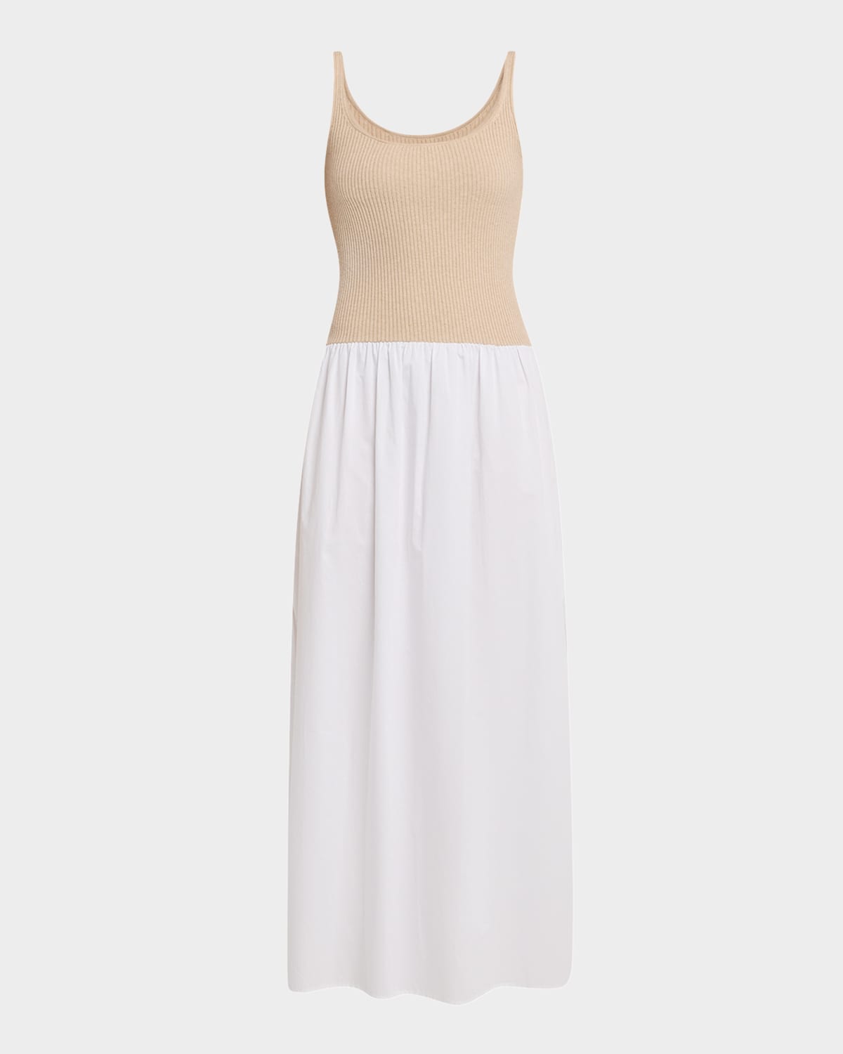 Shop Naadam Reversible Cutout Mixed Media Maxi Dress