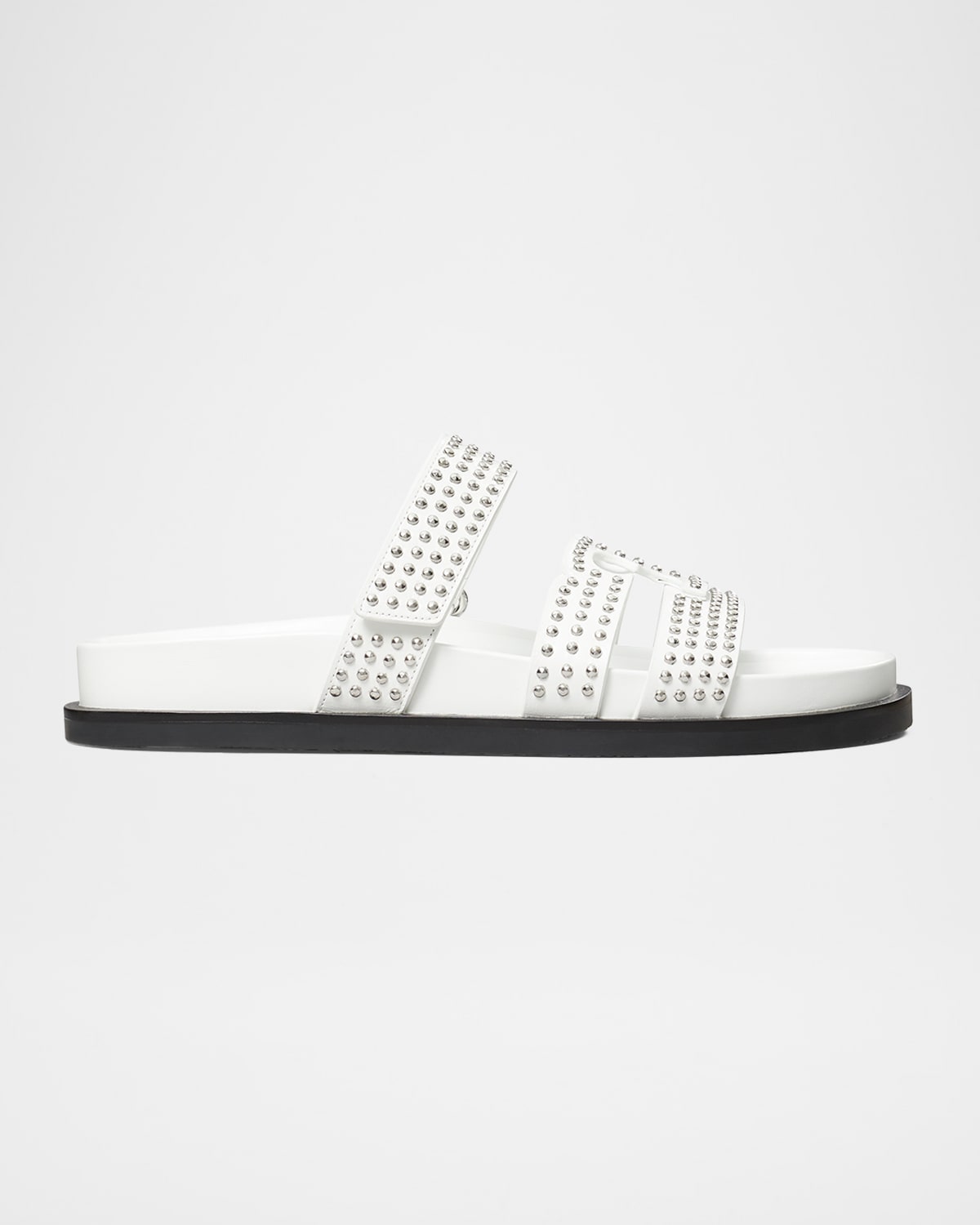 Tory Burch Ines Burch Studded Slide In Cloud / Silver