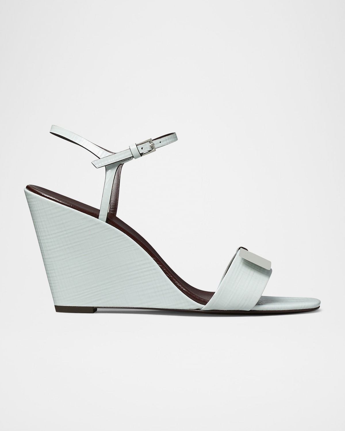 TORY BURCH GIGI LEATHER BAR ANKLE-STRAP WEDGE SANDALS 