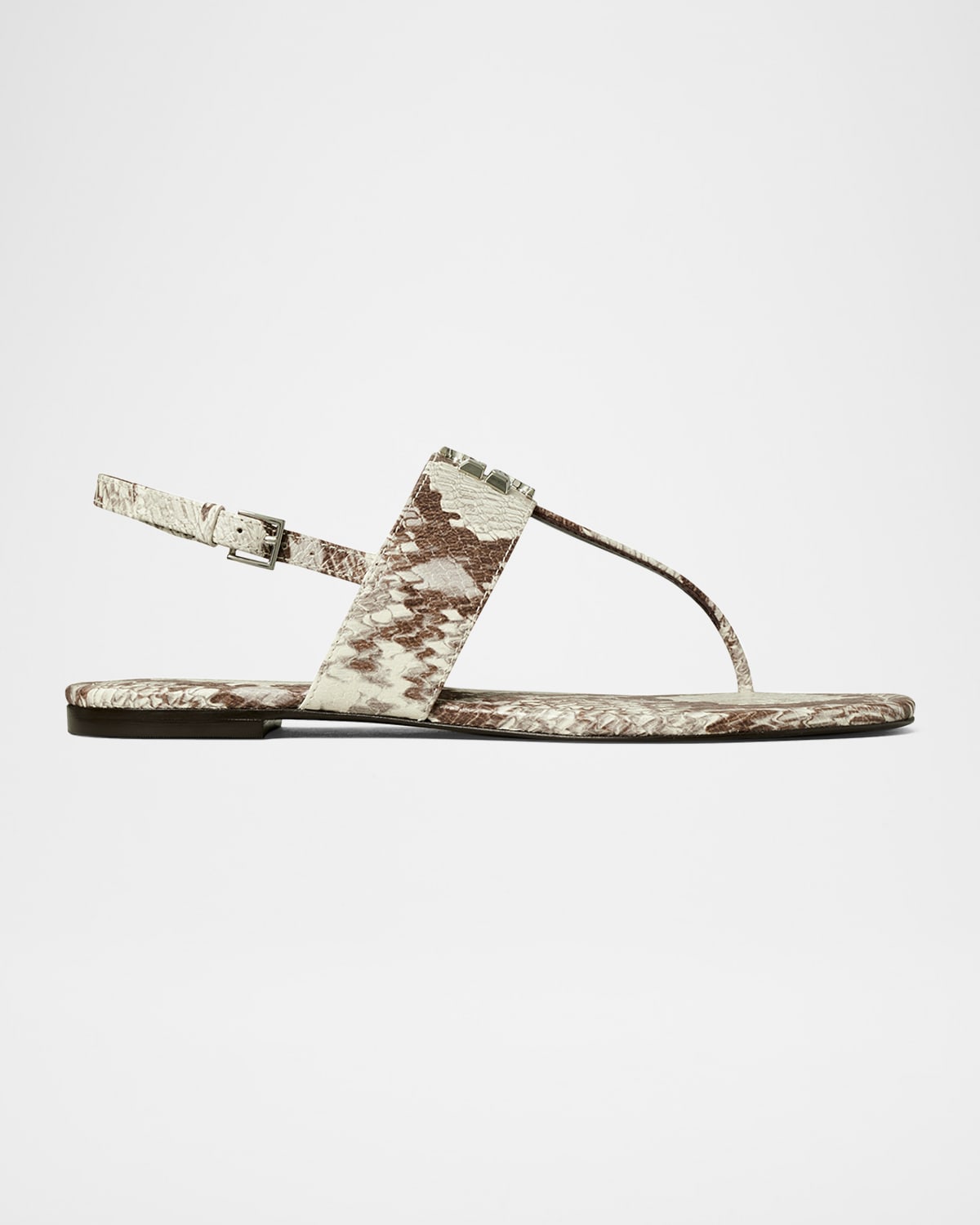 Tory Burch Eleanor Slingback Sandal In Granite Roccia / Gold