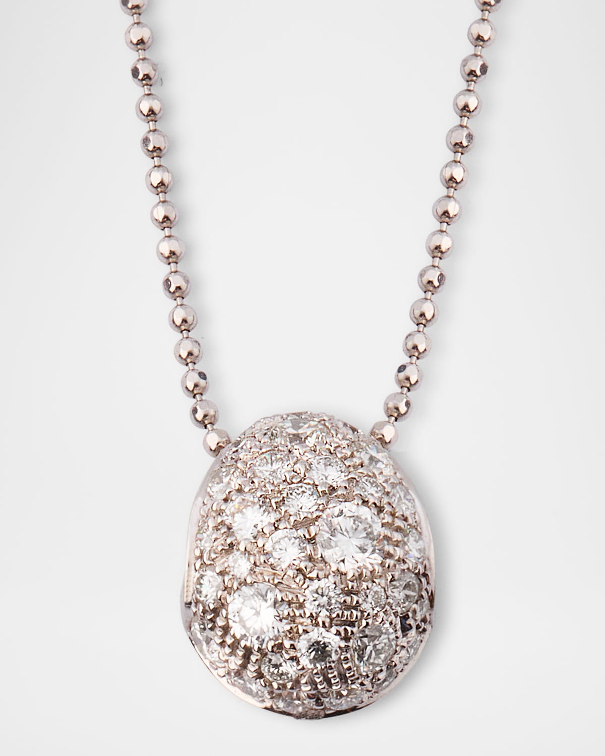 18K White Gold Diamond Bahia Pendant Necklace