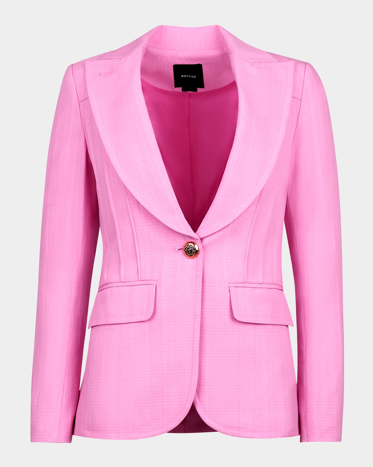 Single-Breasted Pintuck Blazer
