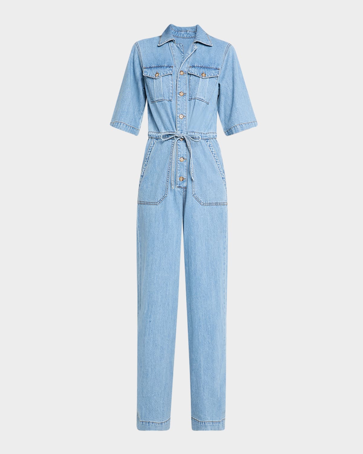 Rumi Wide-Leg Denim Jumpsuit