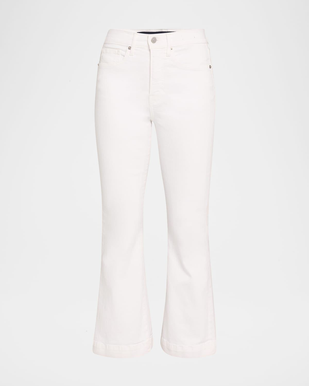 Veronica Beard Carson High-rise Ankle Flare Jeans In White