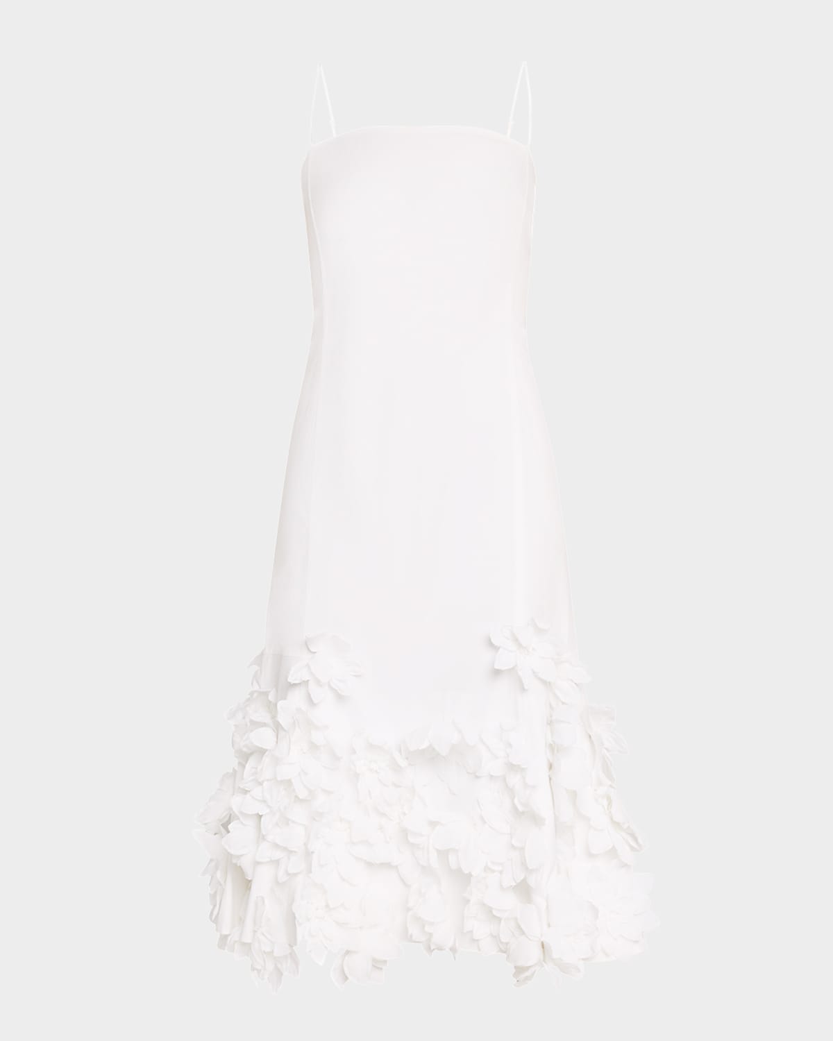 Simkhai Bella Floral Sleeveless Midi Dress In White