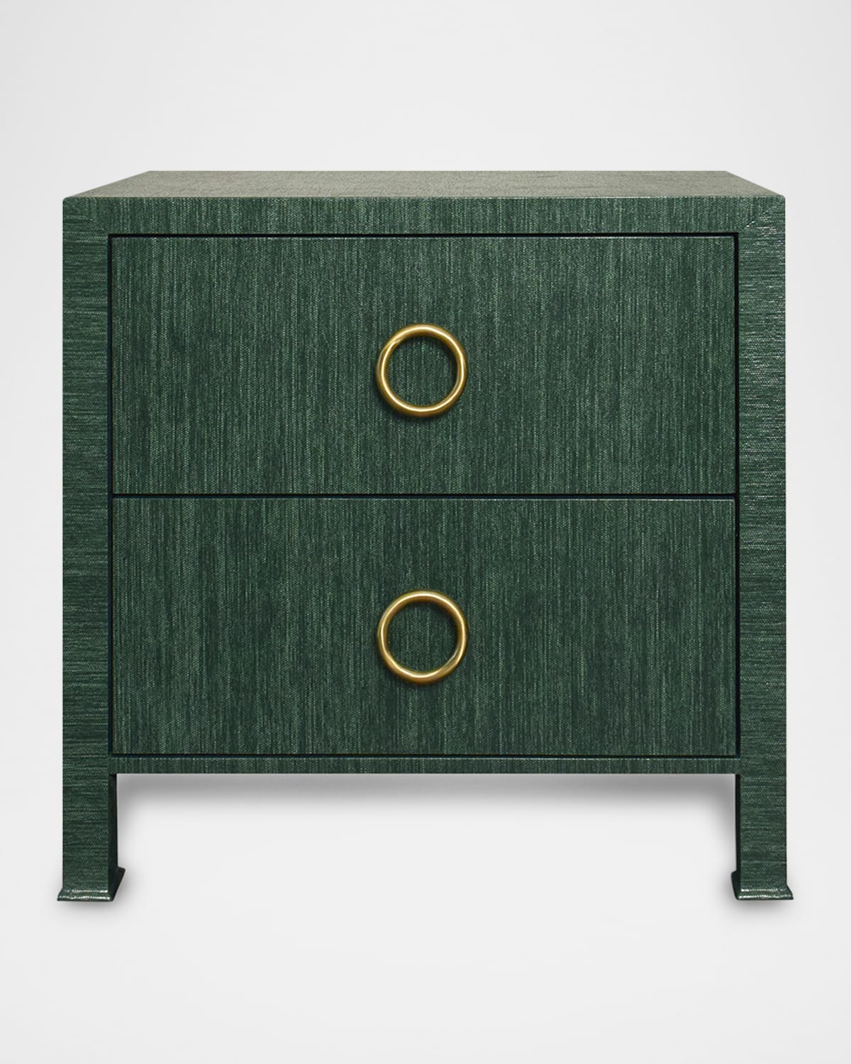 Worlds Away Edelman 2-drawer Side Table In Green