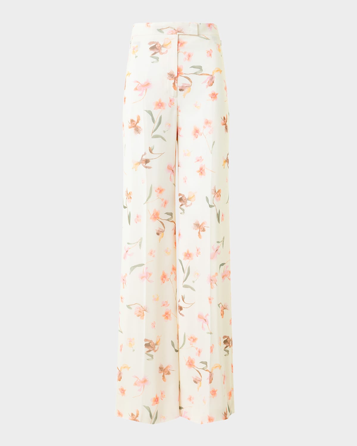 Akris Floretta Wide-leg Silk Pants