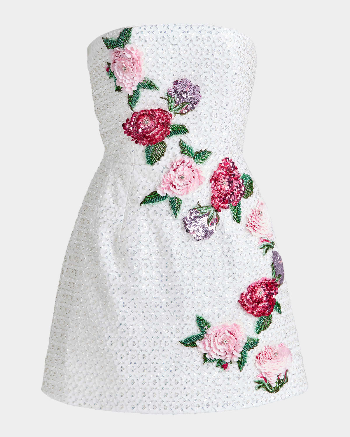 Helsi Frida Rosette Strapless Mini Dress In White