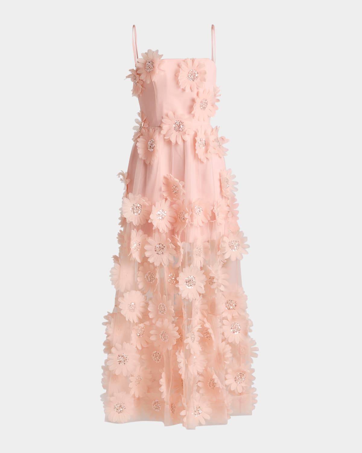 Exclusive Audrey 3D Floral Midi Dress
