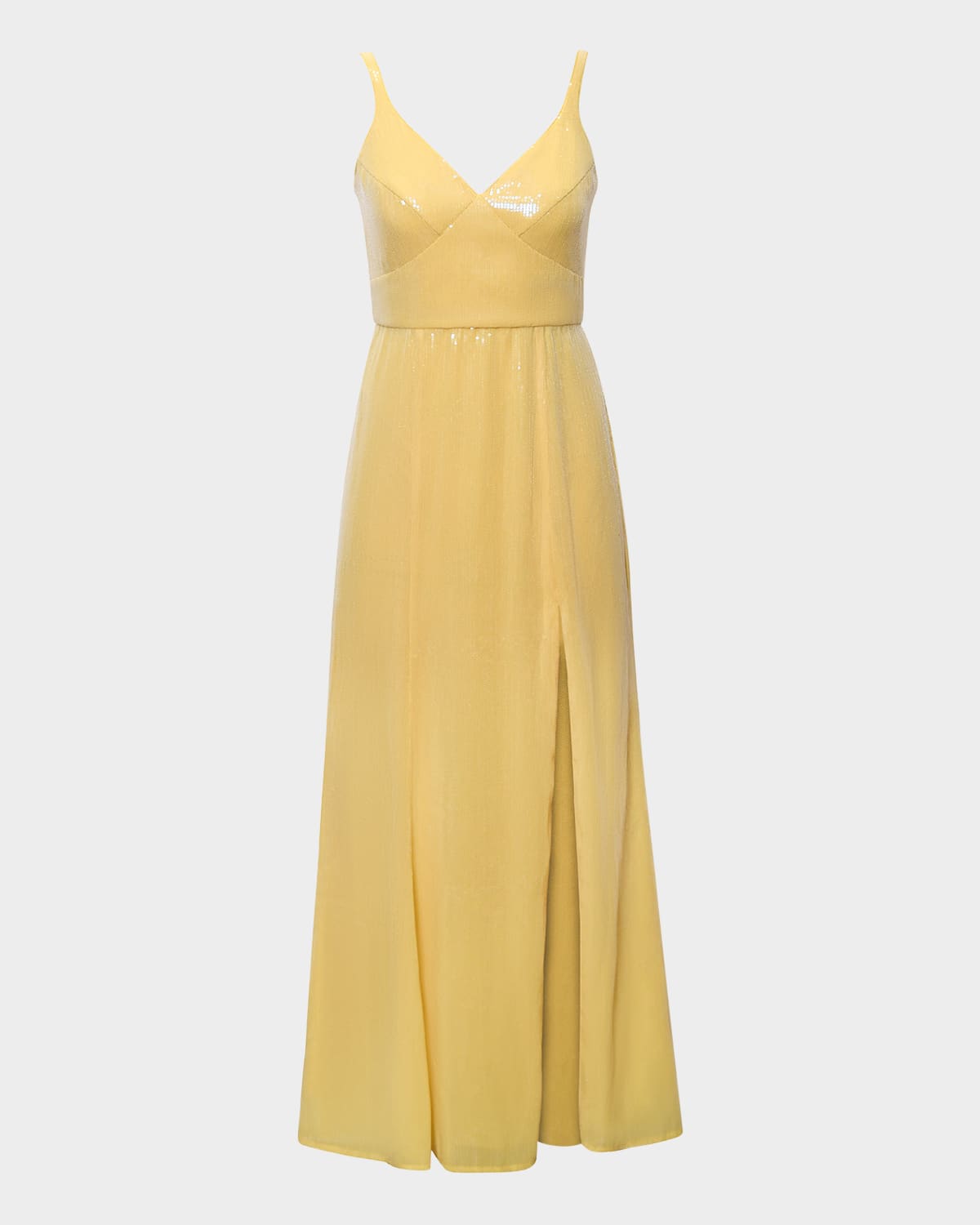 HUTCH MIKAYLA SLEEVELESS SIDE-SLIT SEQUIN MIDI DRESS 