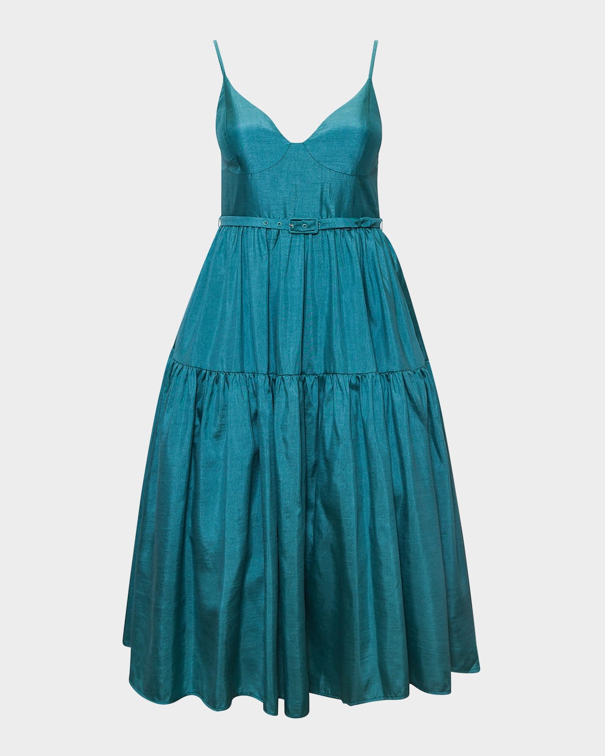 Hutch Atherton Belted Fit-&-flare Midi Dress