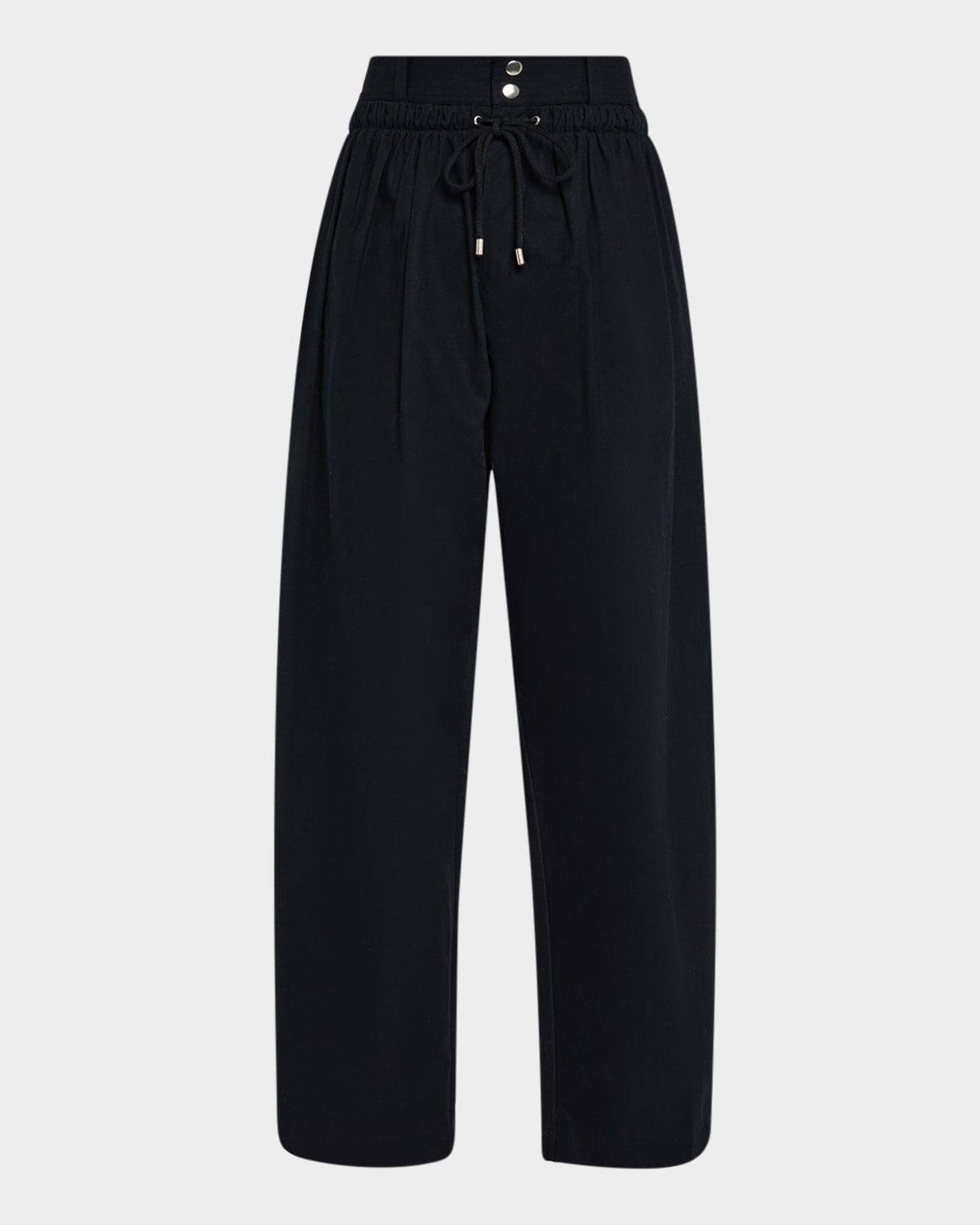 ISABEL MARANT INAYA DOUBLE WAISTBAND WIDE-LEG PANTS 