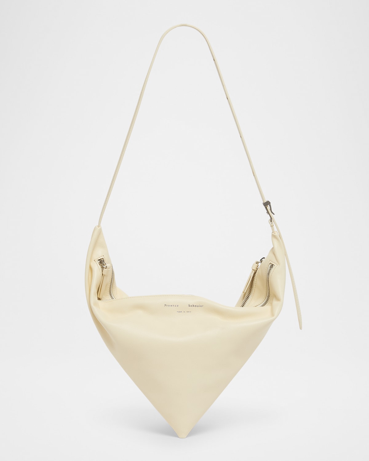 Tetra Double-Zip Napa Leather Shoulder Bag