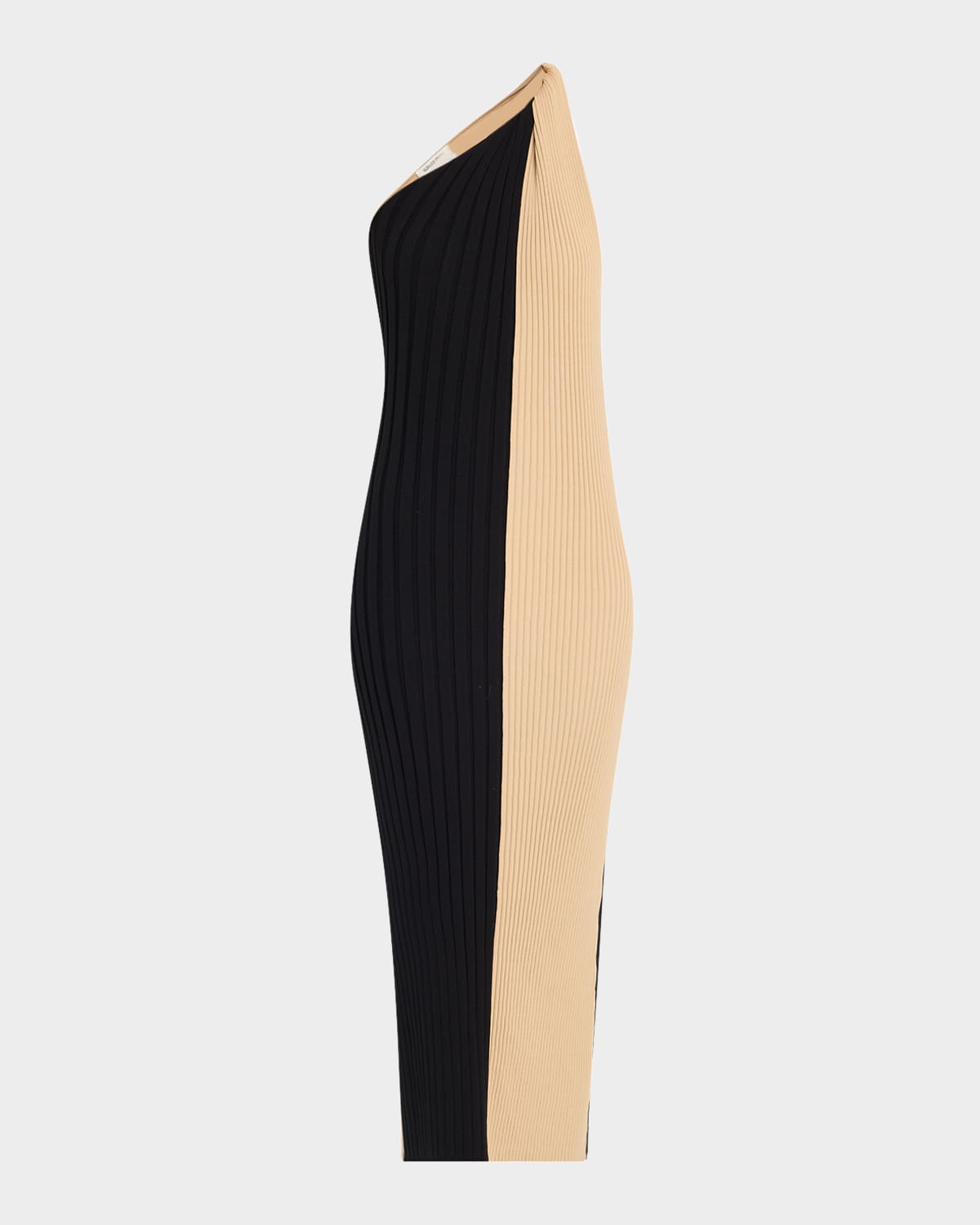 Shop By Malene Birger Noto Ribbed Colorblock Bodycon Midi Dress In Bicolor Block