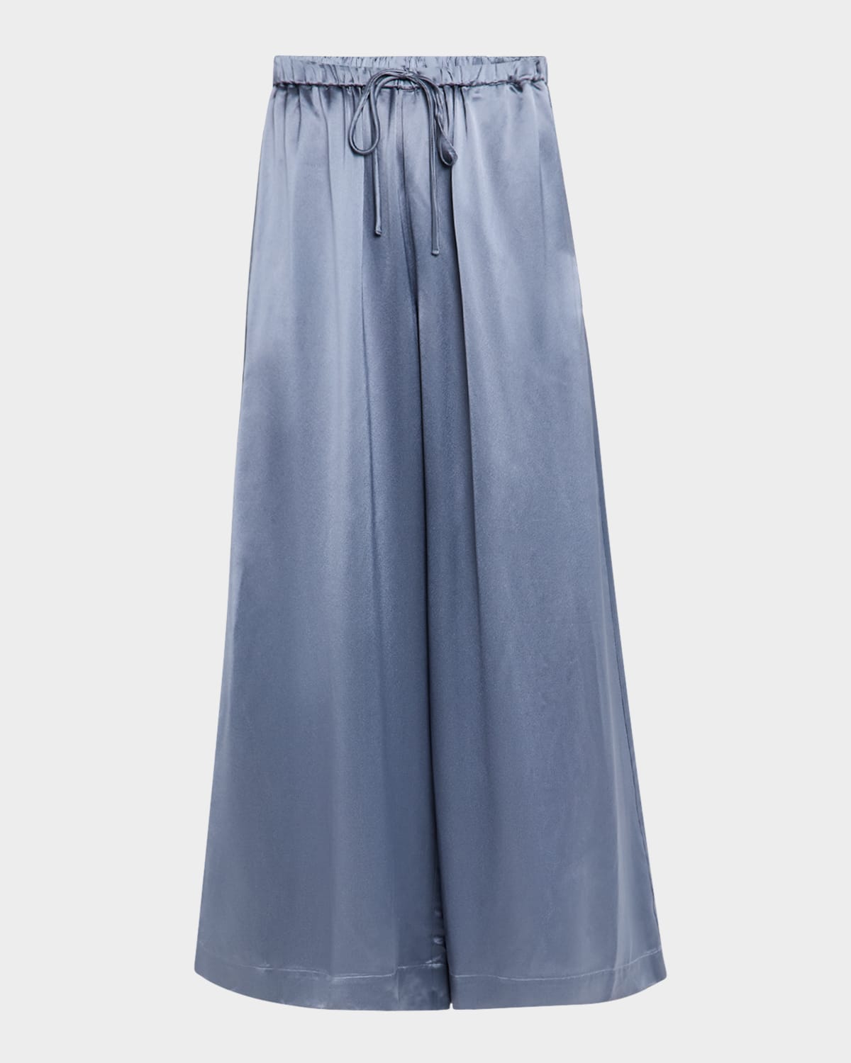 Shop By Malene Birger Clorella Pleated Wide-leg Trousers In Grisaille