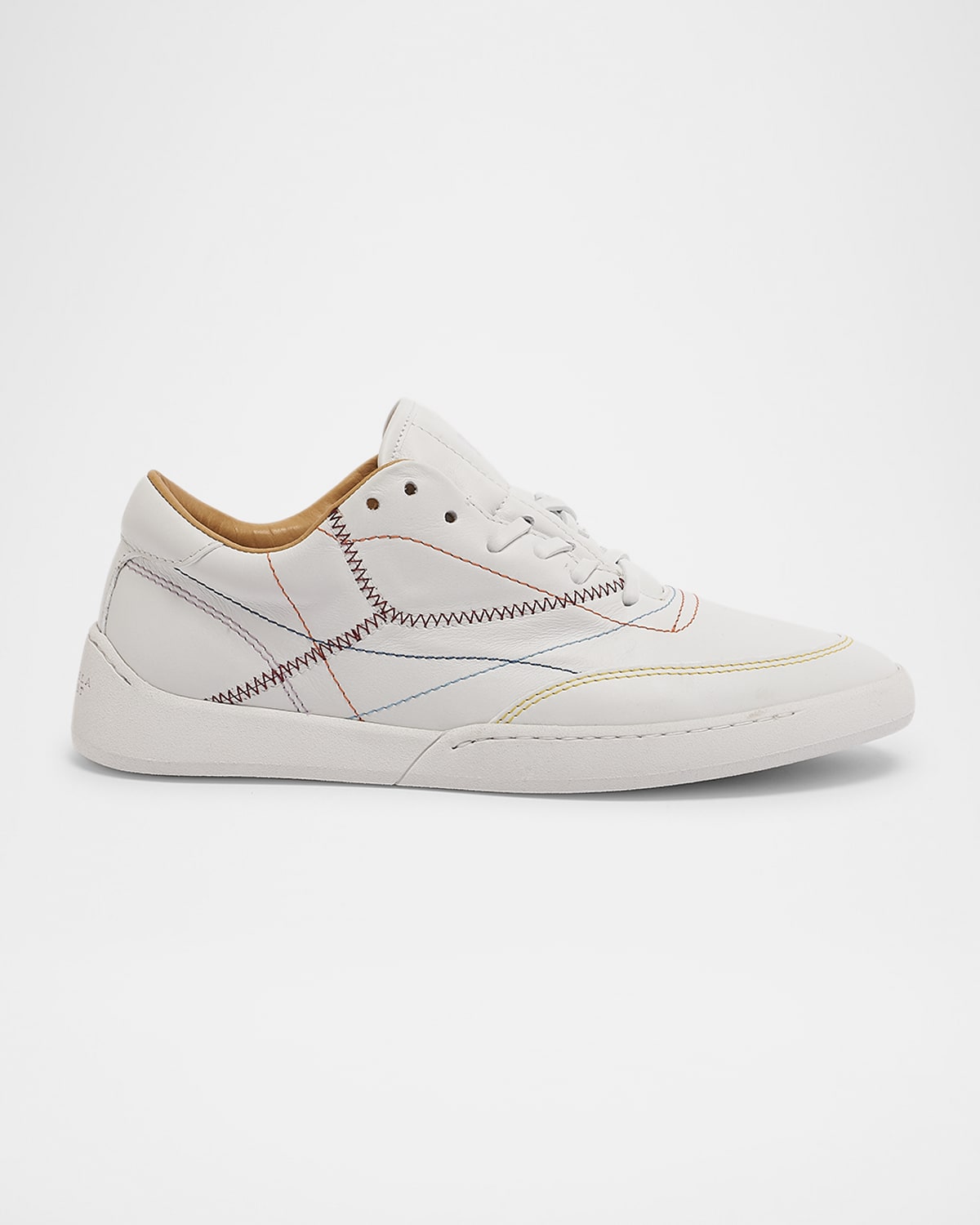 Ohio Multi-Stitched Leather Low-Top Sneakers