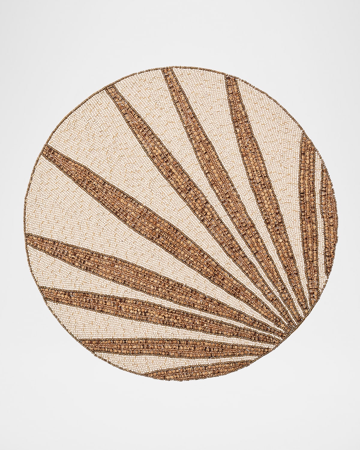 Kim Seybert Royal Palm Beaded Placemat In Natural/brown