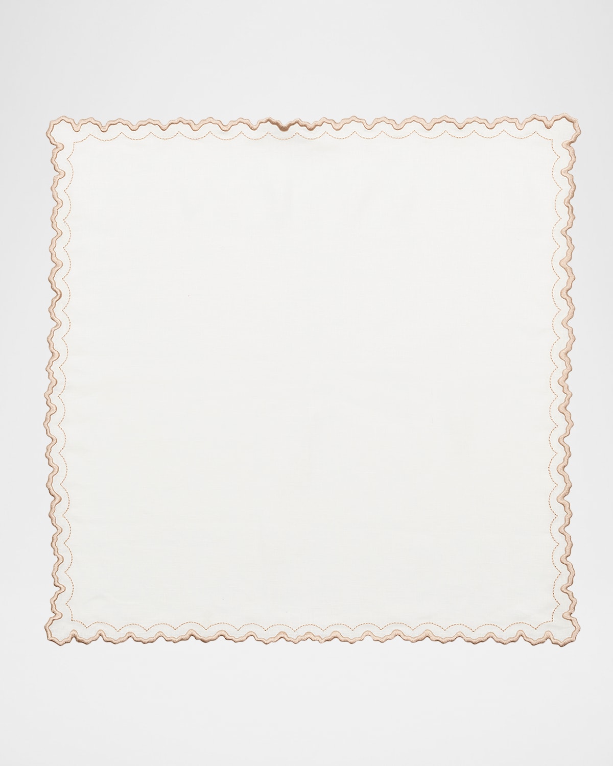 Kim Seybert Arches Brown Napkin In White/natural