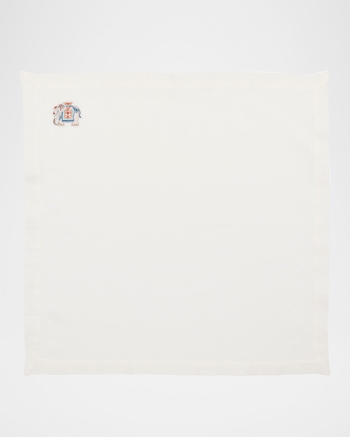Kim Seybert Maharaja Linen Napkin In White/multi