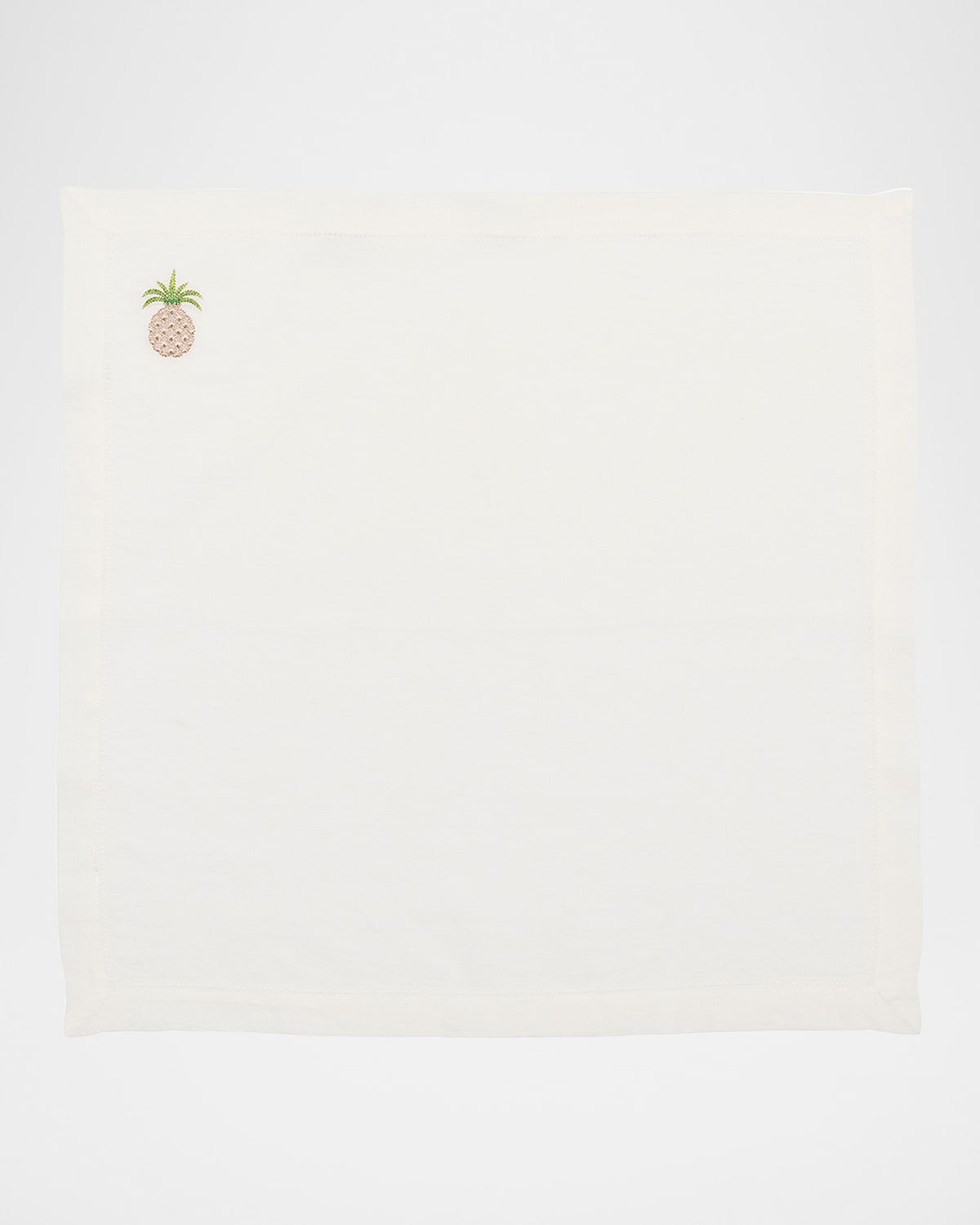 Kim Seybert Pineapple Linen Napkin In White/multi