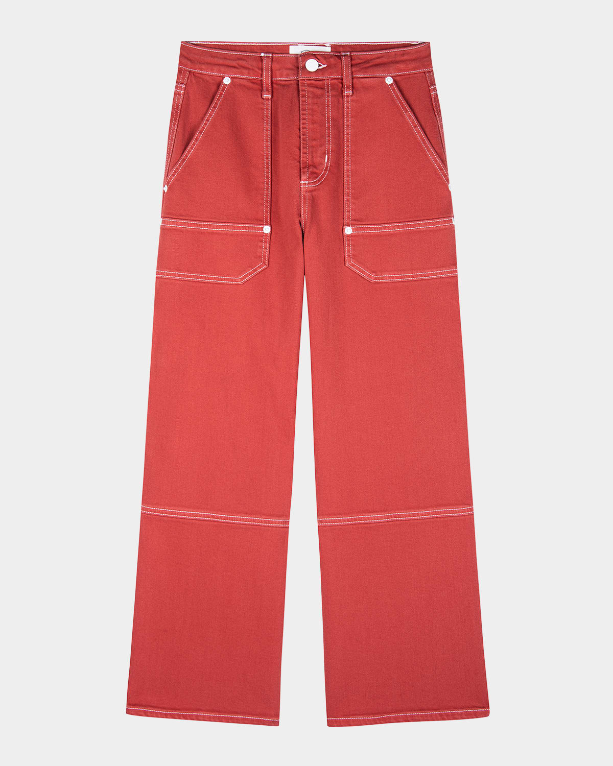 Rails Silverado Ankle Wide Leg Carpenter Jeans In Terracotta