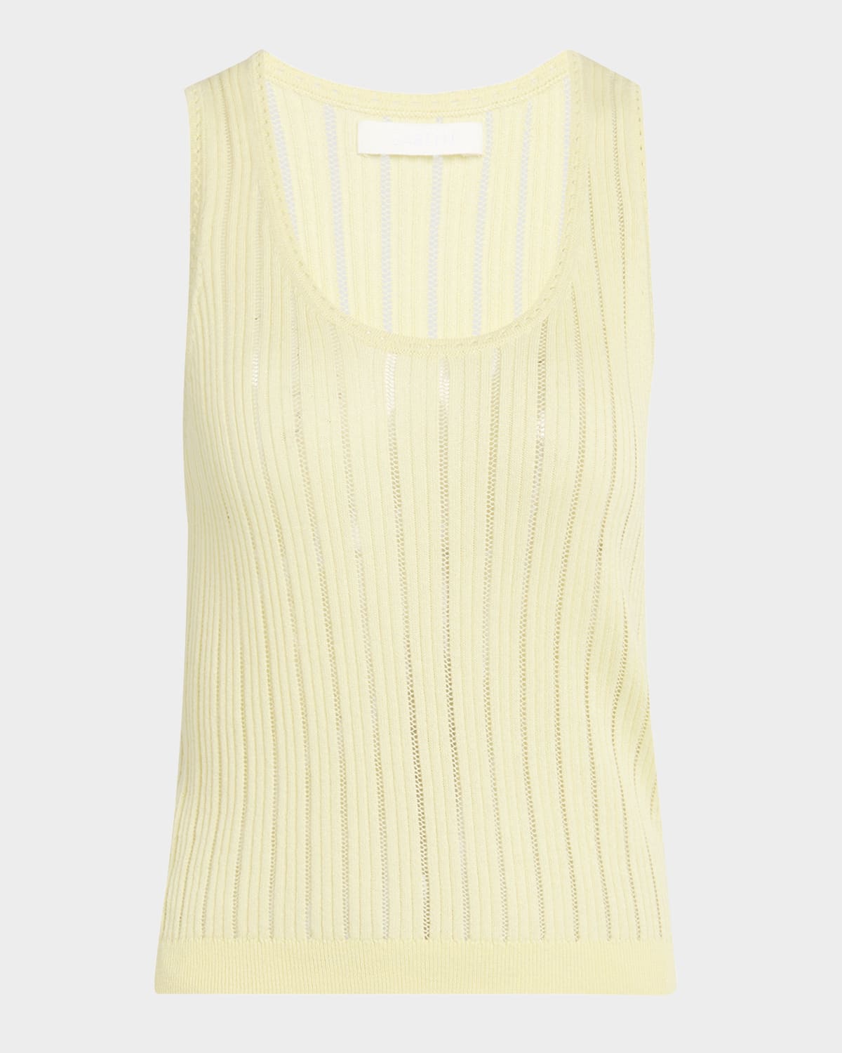 Shop Sablyn Juna Scoop-neck Tank Top In Pale Citron
