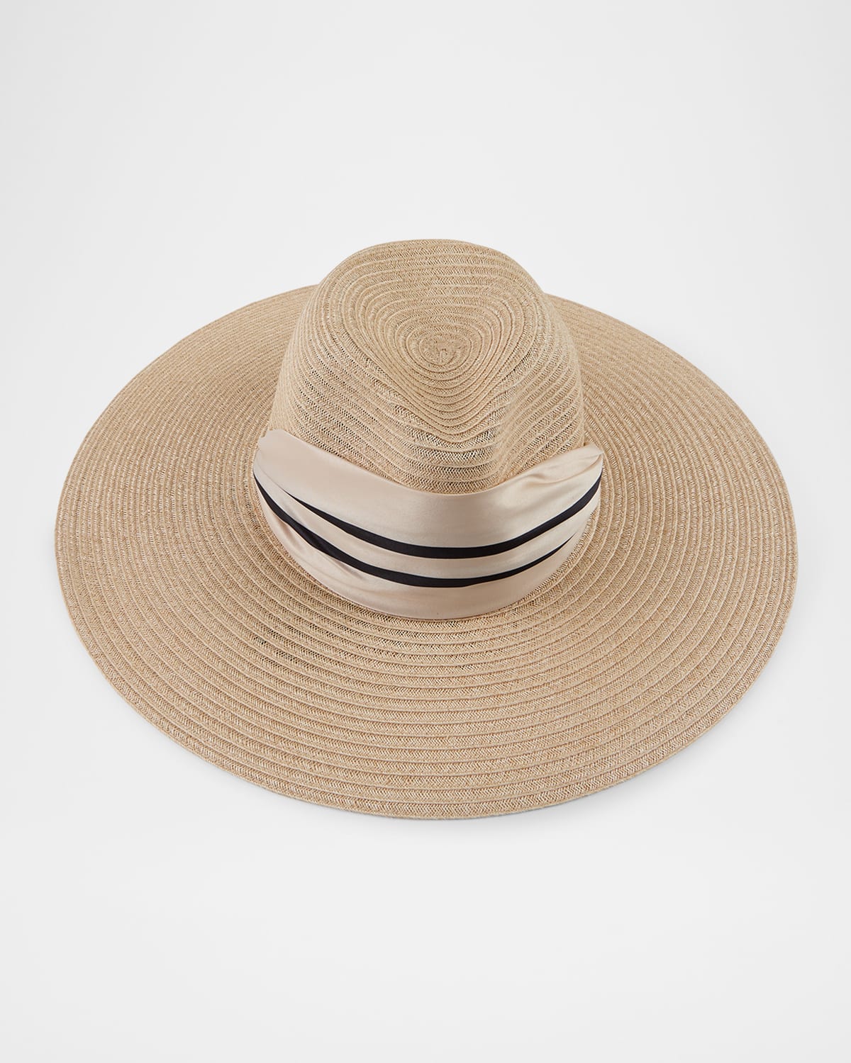 Eugenia Kim Cassidy Fedora With Organza Scarf In Natural