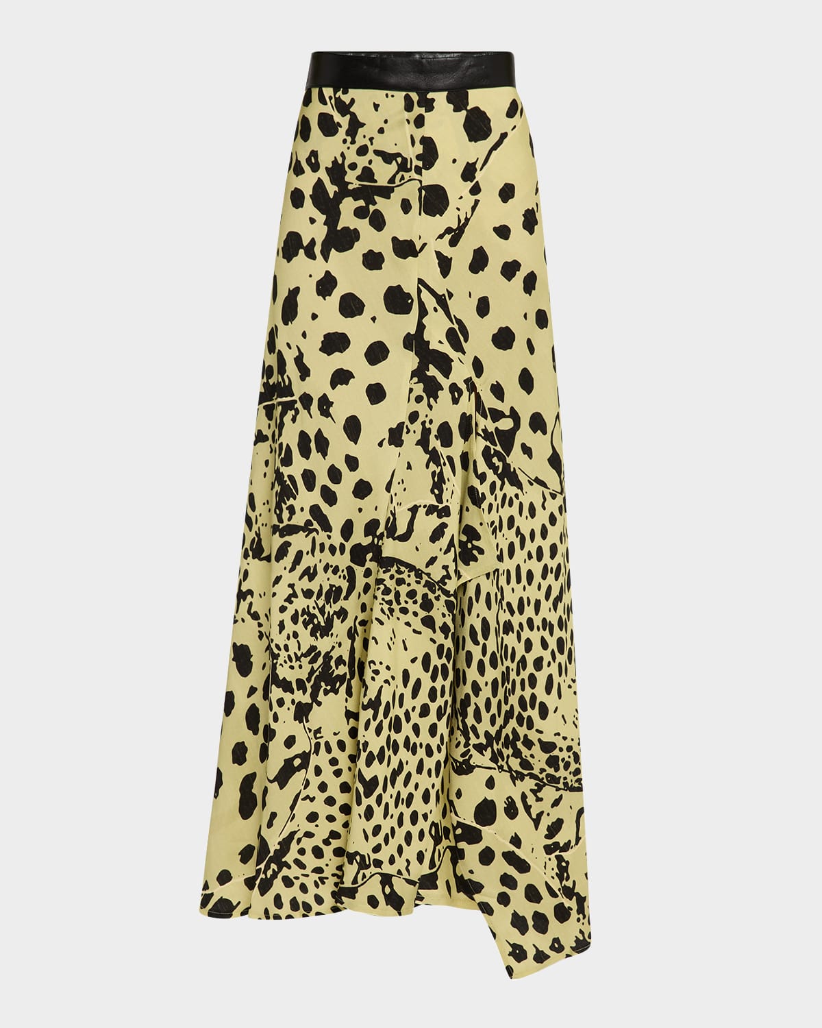 Phile Cheetah-Print Georgette Maxi Skirt