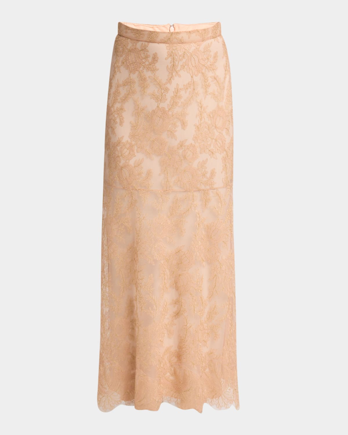 ERDEM FLORAL EMBROIDERED TULLE MIDI SKIRT 