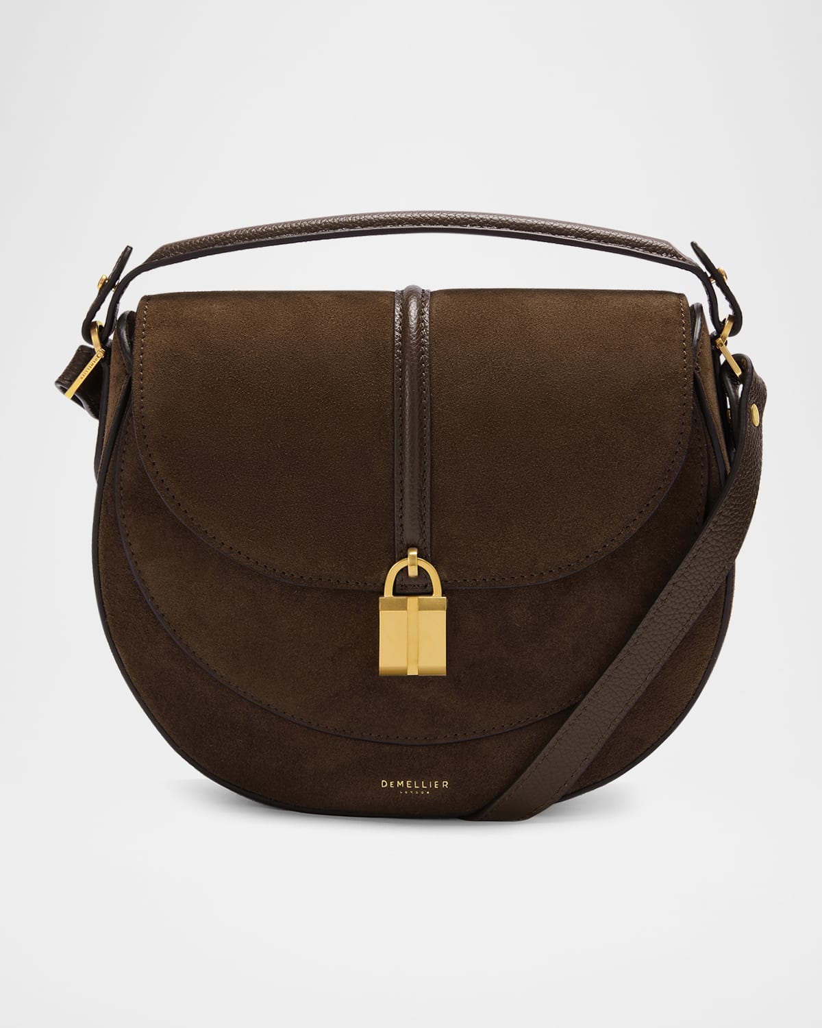 Demellier The Siena Saddle Leather Crossbody Bag In Brown