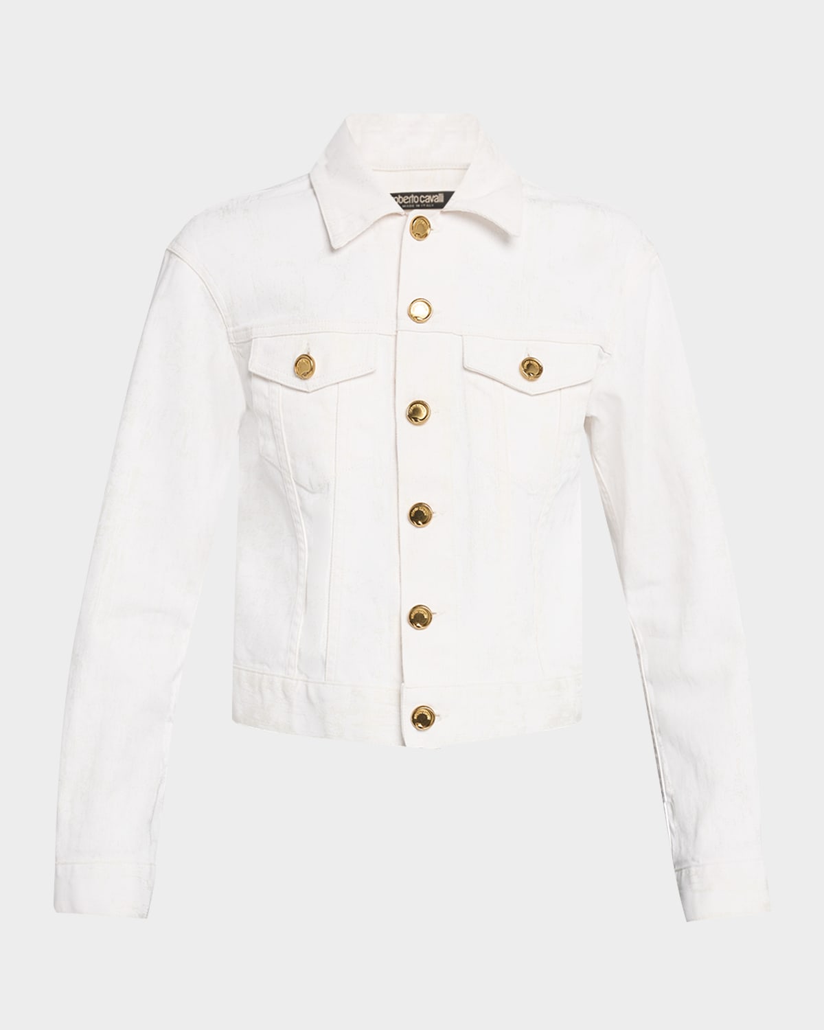 ROBERTO CAVALLI COATED DENIM JACKET 
