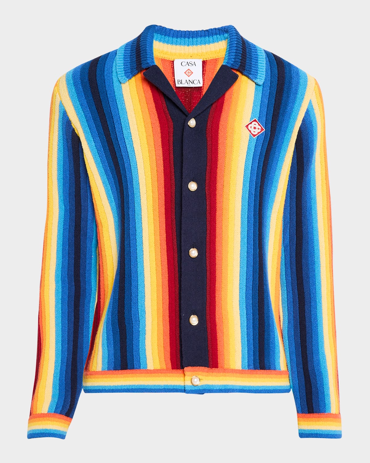 Casablanca Giubbino In Misto Cotone Ricamato Uomo In Multi