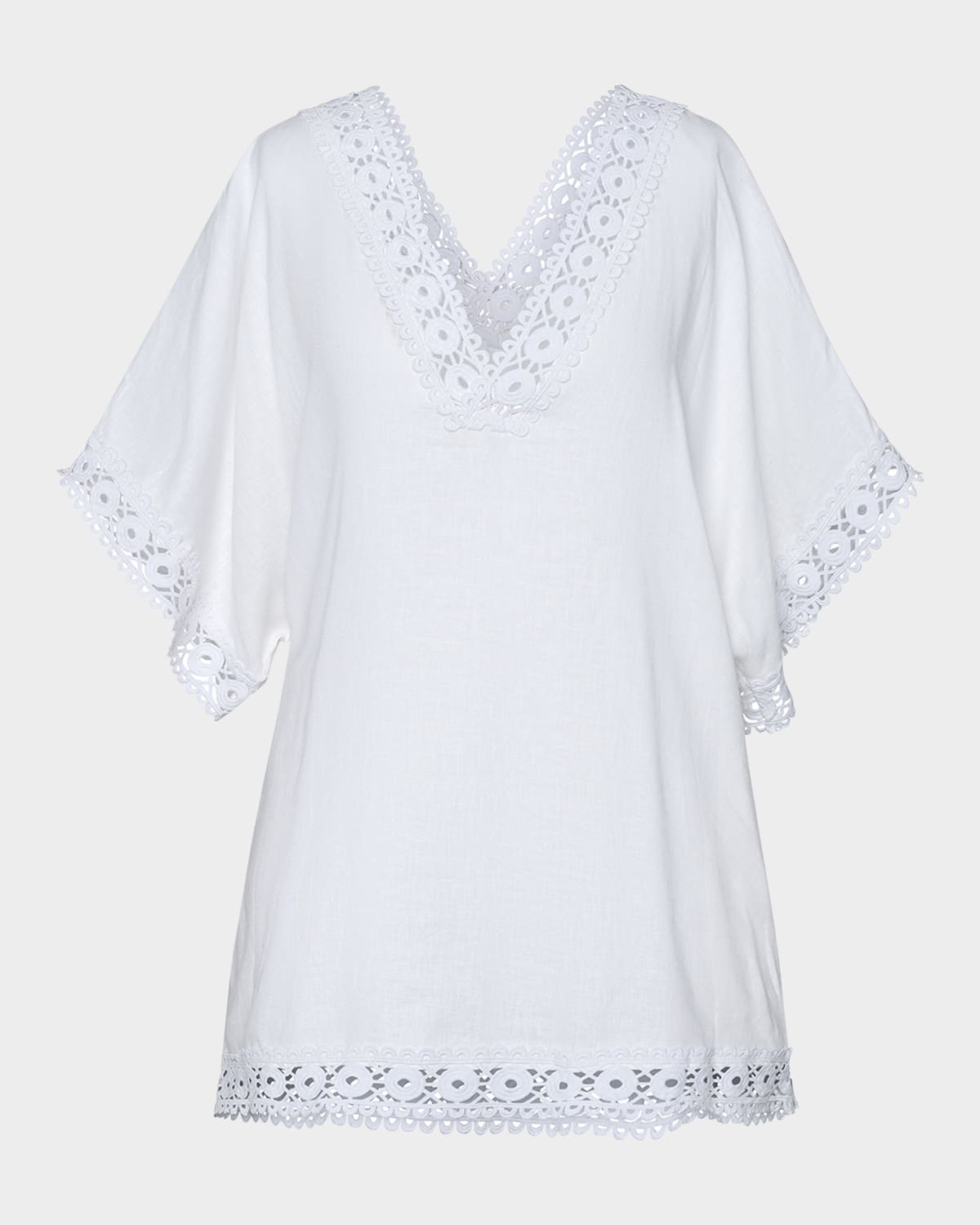 La Blanca Lakeside V-neck Tunic Coverup In White