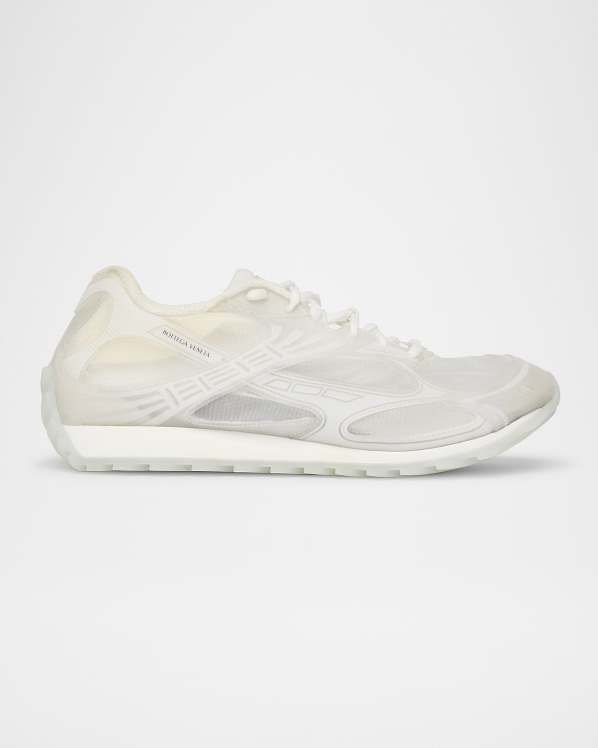 Bottega Veneta Orbit Running Sneakers In Glass-white