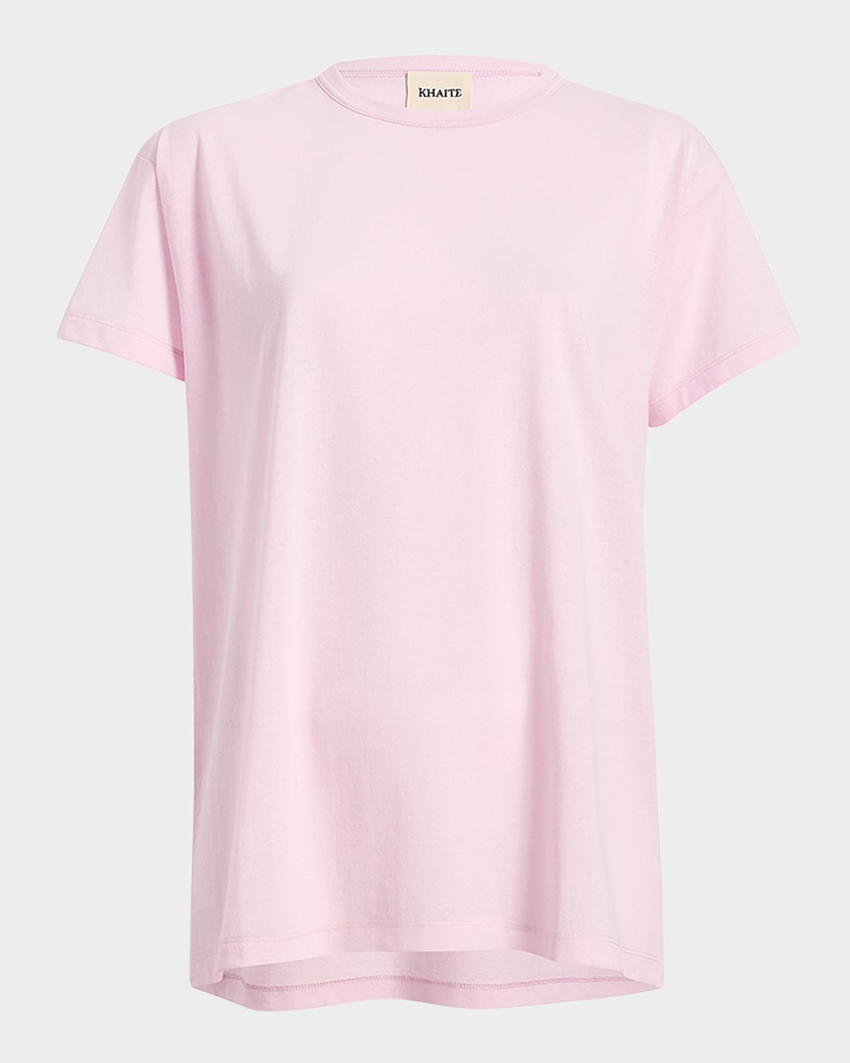 Khaite Maeve Cotton-blend Jersey T-shirt In Peony