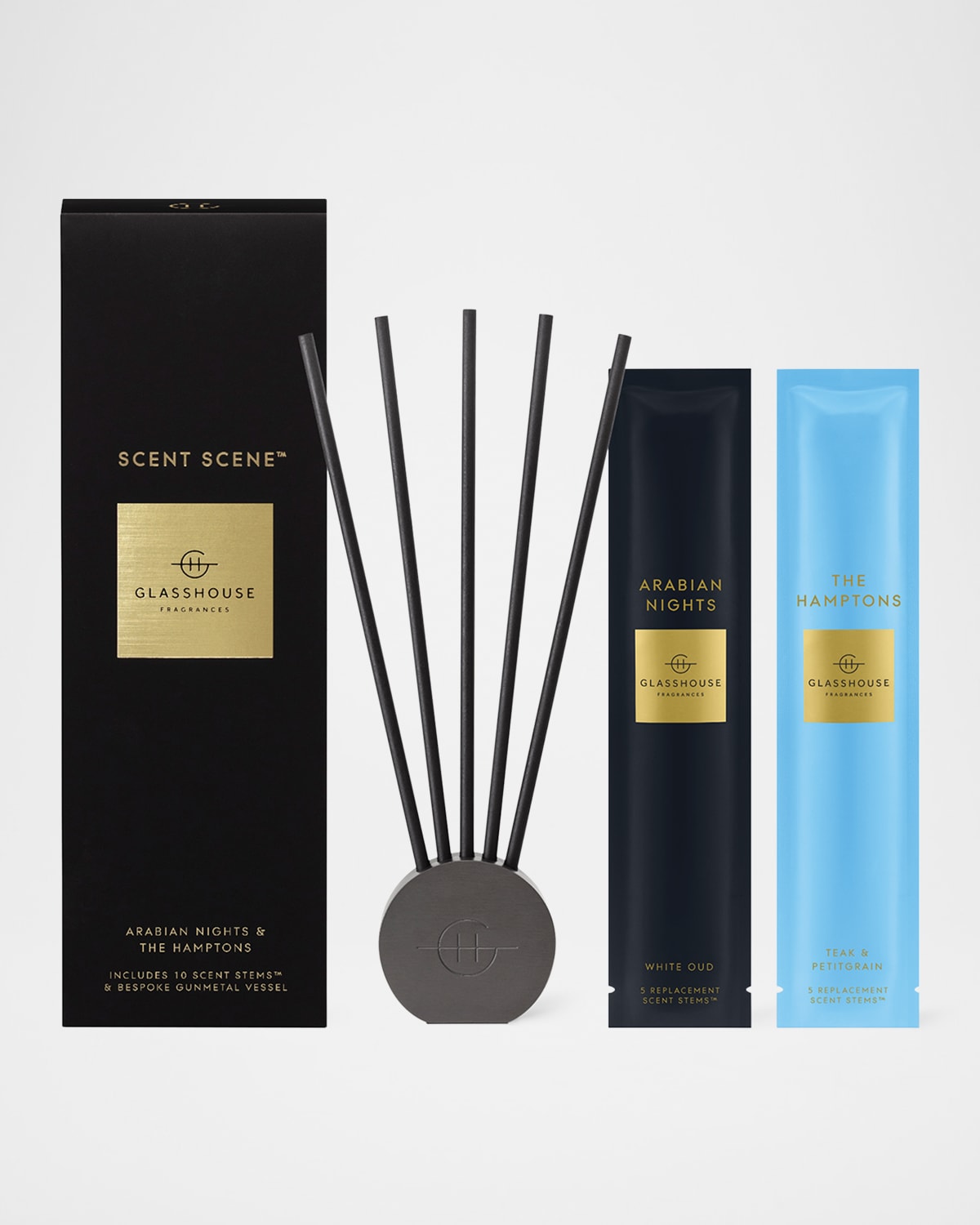 Glasshouse Fragrances Scent Scene Duo Hamptons & Arabian Nights Fragrance Diffuser
